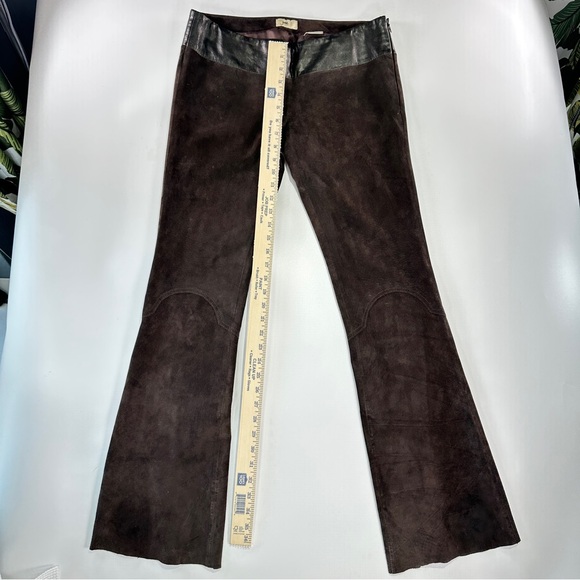 June Y2K Suede Leather Pants Brown Mixed Media Size 28 - Picture 14 of 14